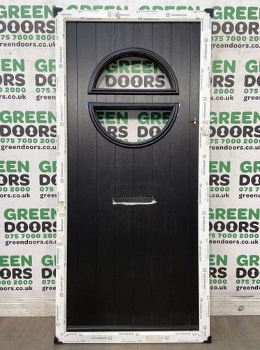 Composite front door black - composite,