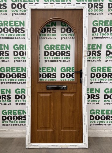 Composite front door golden - front,